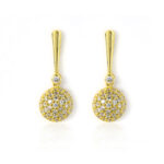 Brinco Catarina com Micro Zircônias Folheado a Ouro 18K