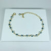 Pulseira Olho Grego Pequeno Folheado a Ouro 18K
