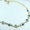 Pulseira Olho Grego Pequeno Folheado a Ouro 18K