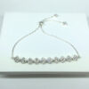 Pulseira Trevo com Micro Zircônias Folheado a Prata