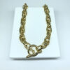 Colar Elos Duplos Folheado a Ouro 18K