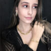 Colar Elos Duplos Folheado a Ouro 18K
