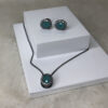 Conjunto Princesa Azul Leitoso em Ródio Negro - Imagem 3