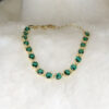 Pulseira Isis Verde Esmeralda Folheado a Ouro 18K