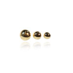 Brinco Bolinha Lisa Folheado a Ouro 18K