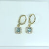 Brinco Argolinha Lilly Acquamarine Folheado a Ouro 18K