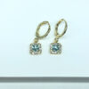 Brinco Argolinha Lilly Acquamarine Folheado a Ouro 18K