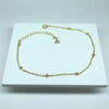 Tornozeleira Bolinhas Folheado a Ouro 18K