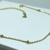 Tornozeleira Bolinhas Folheado a Ouro 18K