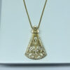 Colar Nossa Senhora Aparecida com Micro Zircônias Folheado a Ouro 18K