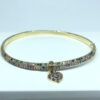 Bracelete com Micro Zircônias Coloridas Folheado a Ouro 18K