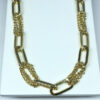 Choker Elos e Corrente Folheado a Ouro 18K