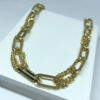Choker Elos e Corrente Folheado a Ouro 18K