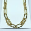 Choker Elos e Corrente Folheado a Ouro 18K