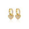 Brinco Argola Coração com Micro Zircônias Folheado a Ouro 18K