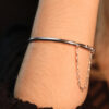 Bracelete Liso Folheado a Prata