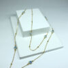 Colar Longo de Olho Grego Folheado a Ouro 18K
