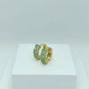 Brinco Argola Azul Folheado a Ouro 18K - Imagem 3