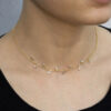 Choker Folhas Zircônias Folheado a Ouro 18K