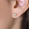 Brinco Coração Micro Zircônias P Folheada a Ouro 18K