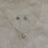 Conjunto de Ponto de Luz Folheado a Prata
