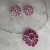 Conjunto Pétalas Rosa Folheado a Prata - Image 2