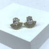 Brinco Leque com Zircônia Folheado a Ouro 18K