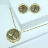 Conjunto Árvore da Vida com Zircônias Folheado a Ouro 18K - Imagem 3