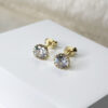 Brinco Mo Zircônia M Folheado a Ouro 18K