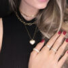 Anel Bianca Zircônia Folheado a Ouro 18K