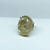 Anel Pedra Citrino Folheado a Ouro 18K