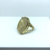 Anel Pedra Citrino Folheado a Ouro 18K