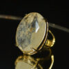 Anel Pedra Citrino Folheado a Ouro 18K