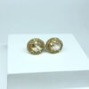 Brinco Redondo Citrino Folheado a Ouro 18K