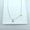 Colar Maçã e Flor Zircônia Folheado a Ouro 18K