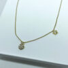 Colar Maçã e Flor Zircônia Folheado a Ouro 18K