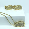 Conjunto Gota Micro Zircônia Folheado a Ouro 18K