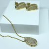 Conjunto Gota Micro Zircônia Folheado a Ouro 18K