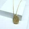 Colar Pedra Citrino Folheado a Ouro 18K