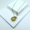 Colar Pedra Citrino Folheado a Ouro 18K