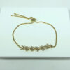 Pulseira Zircônia Navete Folheado Ouro 18K