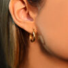 Brinco Argola Simone Folheado a Ouro 18K