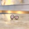 Brinco Princesa Quartzo Rosa Folheado a Prata - Imagem 3
