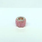 Berloque Rosa Folheado a Prata