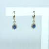 Brinco Argolinha Gota Safira Folheado a Ouro 18K