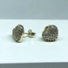 Brinco Coração G Micro Zircônias Folheado a Ouro 18K