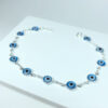 Pulseira Olho Grego Azul Folheado a Prata