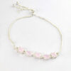 Pulseira Luisa Quartzo Rosa Folheado a Prata