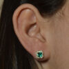 Brinco Lilly Turmalina com Micro Zircônia Folheado a Ouro 18K