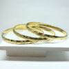 Pulseira Argola com Detalhes Folheado a Ouro 18K